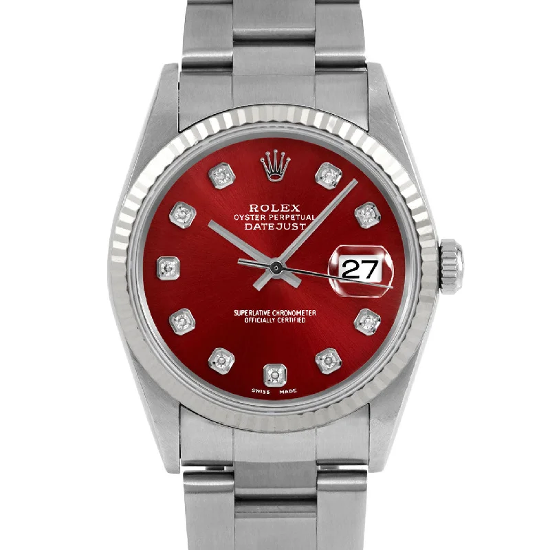 Rolex Datejust 36mm | 16234-RED-DIA-AM-FLT-OYS