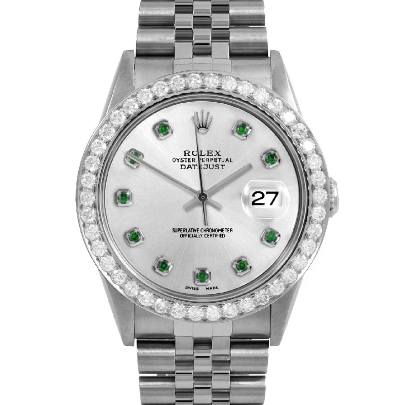 Rolex Datejust 36mm | 16234-SLV-EMD-AM-25CT-JBL