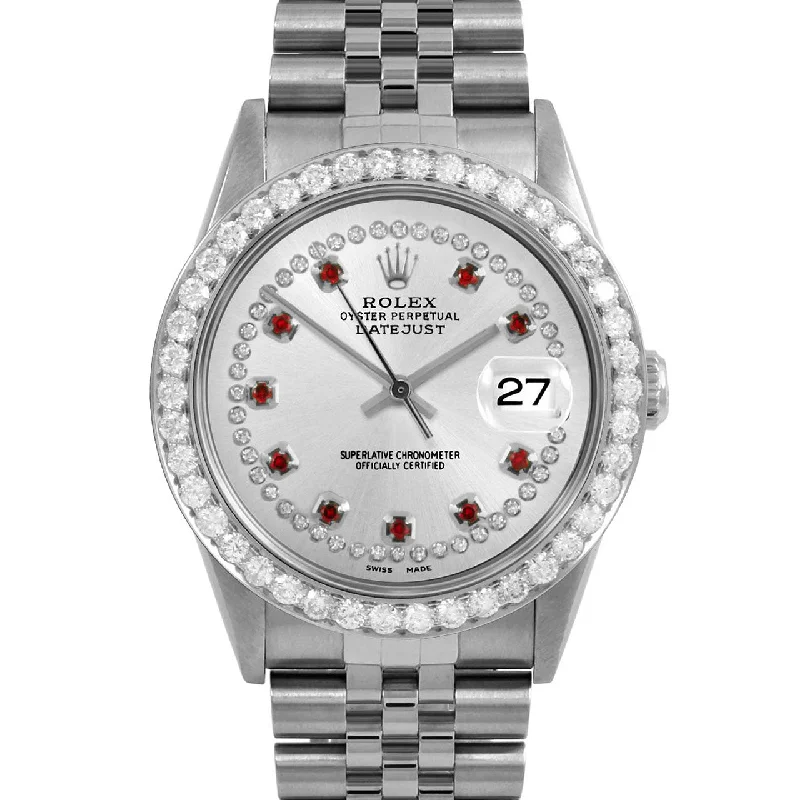 Rolex Datejust 36mm | 16234-SLV-STRR-25CT-JBL