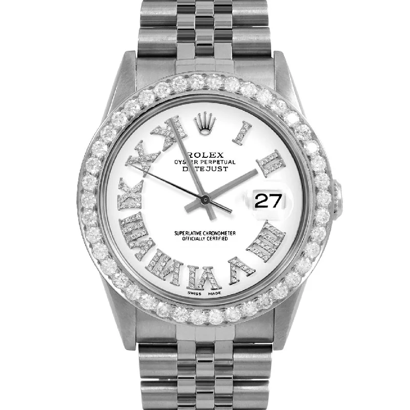 Rolex Datejust 36mm | 16234-WHT-FDR-25CT-JBL