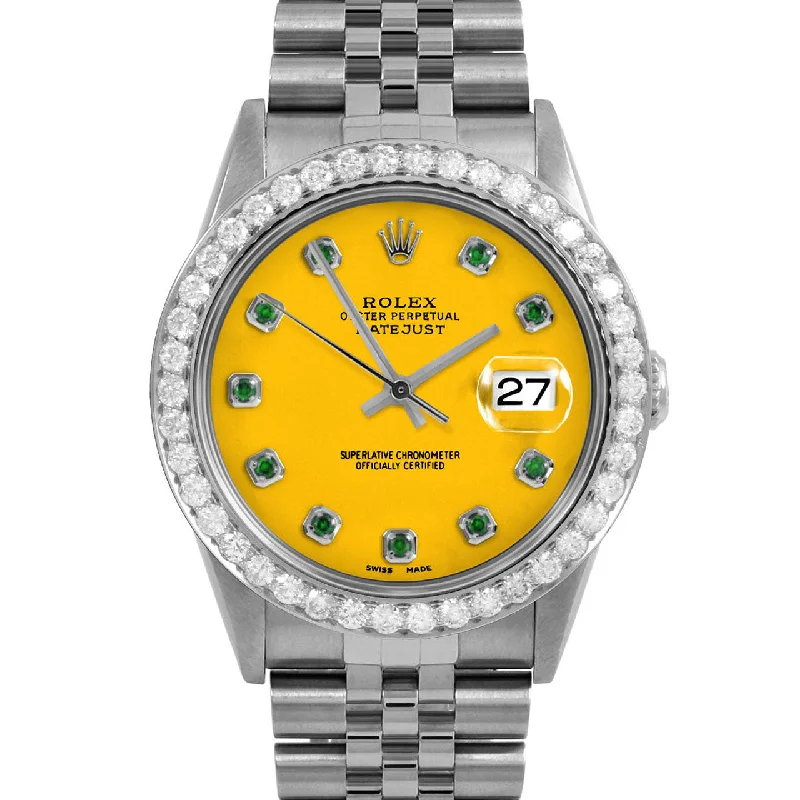 Rolex Datejust 36mm | 16234-YLW-EMD-AM-25CT-JBL