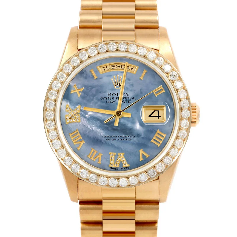 Rolex Day-Date 36mm | 18038-BLMOP-RDR69-25CT-PRS