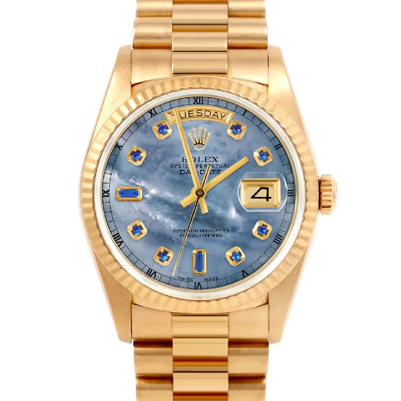 Rolex Day-Date 36mm | 18038-BLMOP-SPH-AM-FLT-PRS