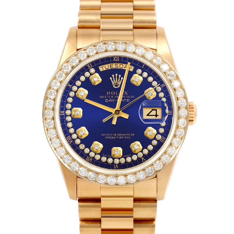 Rolex Day-Date 36mm | 18038-BLU-STRD-25CT-PRS