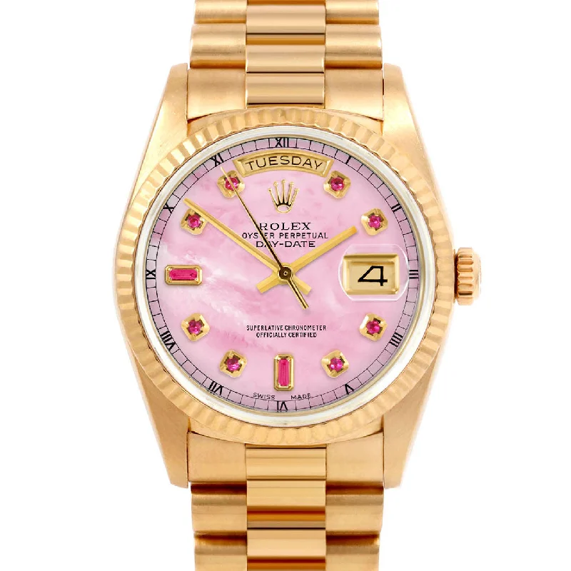 Rolex Day-Date 36mm | 18038-PMOP-RBY-AM-FLT-PRS