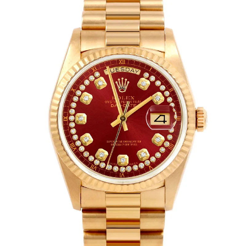 Rolex Day-Date 36mm | 18038-RED-STRD-FLT-PRS