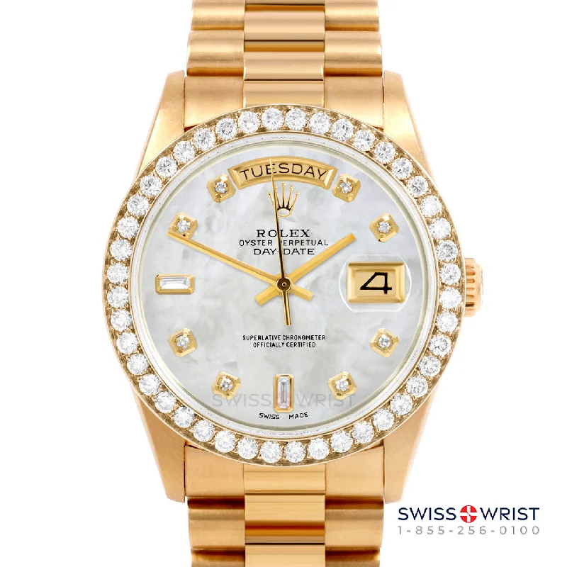 Rolex Day-Date 36mm | 18038-WMOP-DIA-AM-25CT-PRS