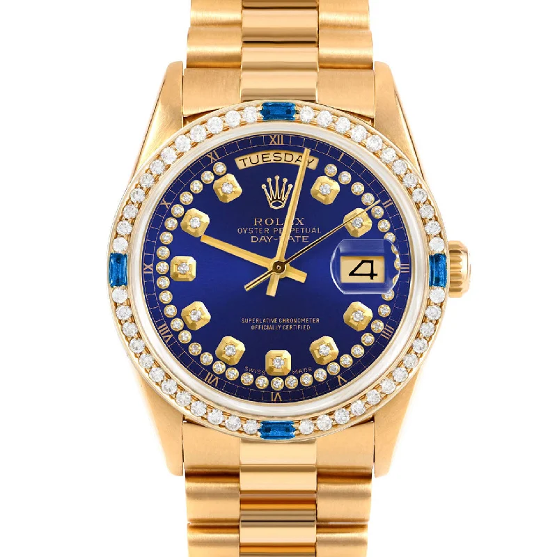 Rolex Day-Date 36mm | 18238-BLU-STRD-4SPH-PRS