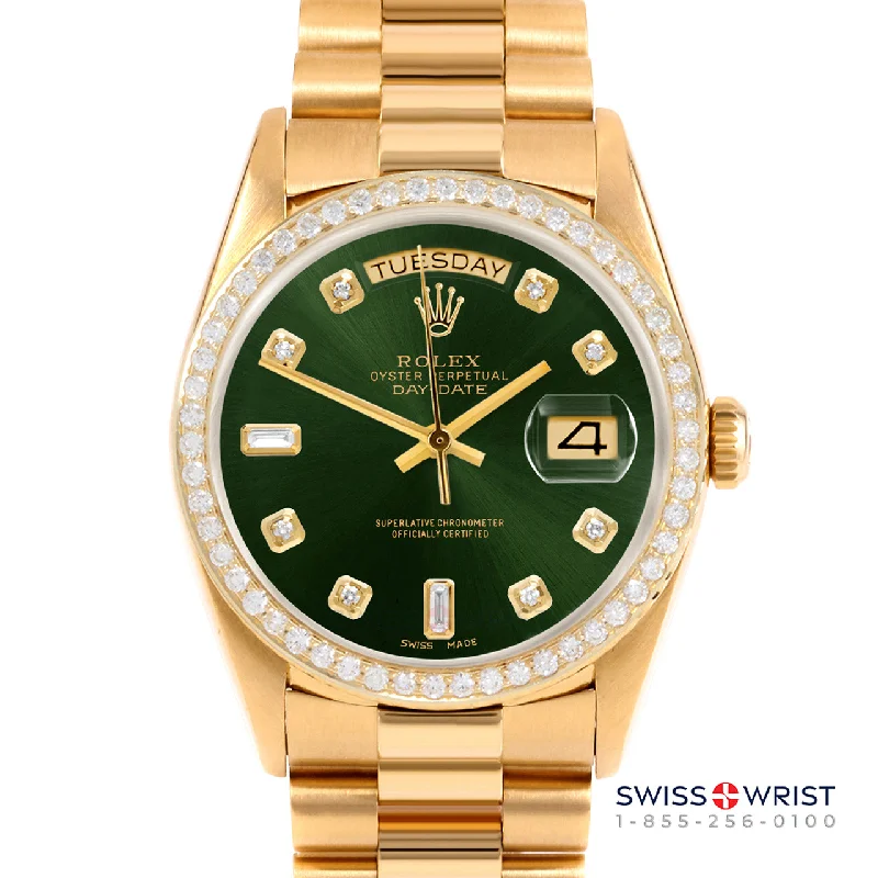 Rolex Day-Date 36mm | 18238-GRN-DIA-AM-BDS-PRS