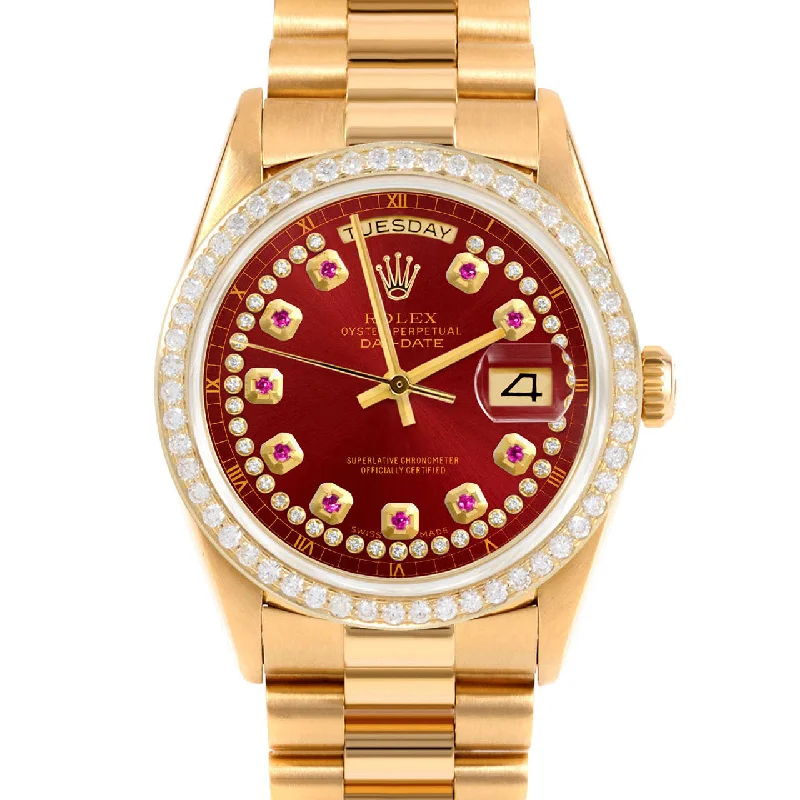 Rolex Day-Date 36mm | 18238-RED-STRR-BDS-PRS