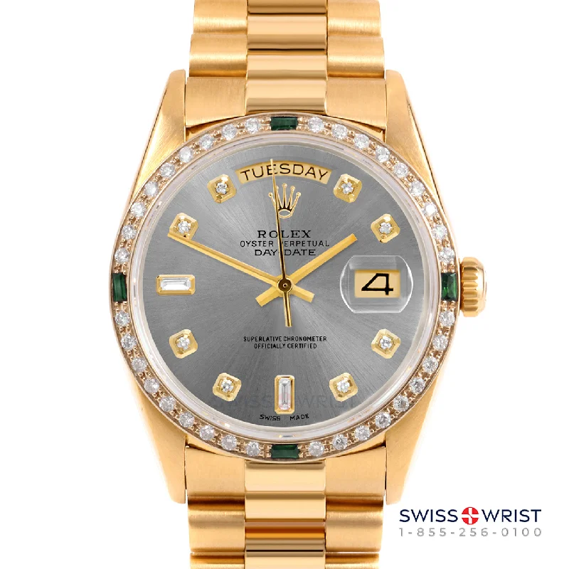 Rolex Day-Date 36mm | 18238-SLT-DIA-AM-4EMD-PRS