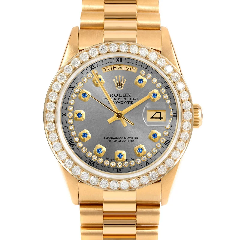 Rolex Day-Date 36mm | 18238-SLT-STRS-25CT-PRS