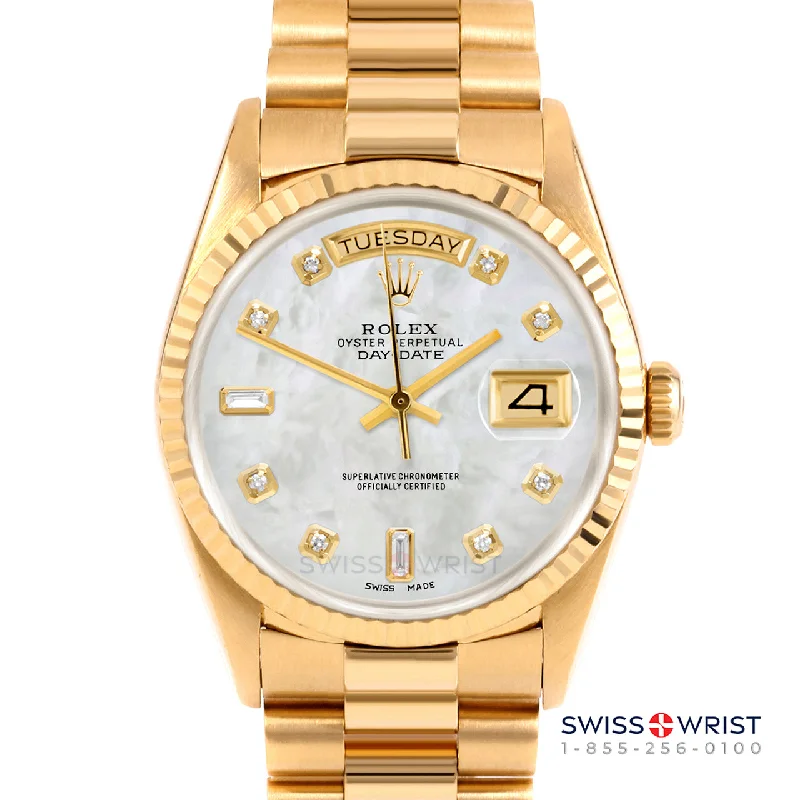 Rolex Day-Date 36mm | 18238-WMOP-DIA-AM-FLT-PRS