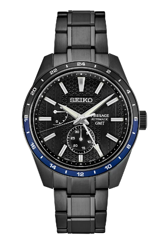 Seiko Presage Sharp Edged GMT Zero Halliburton Limited Edition GMT SPB271