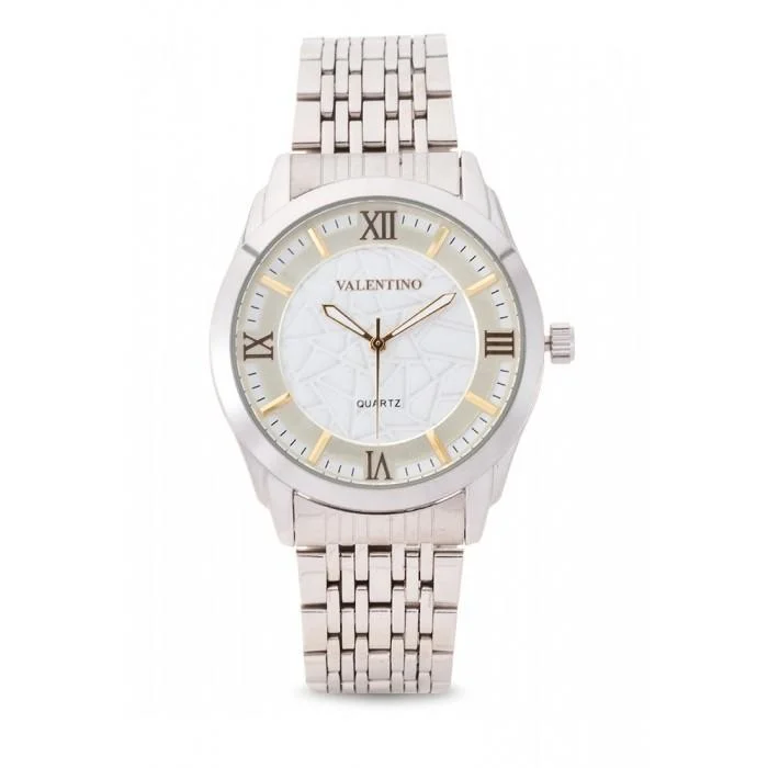 Valentino 20121914-Gold Dial Sta Barbara Mtl Stainless Strap Watch For Women