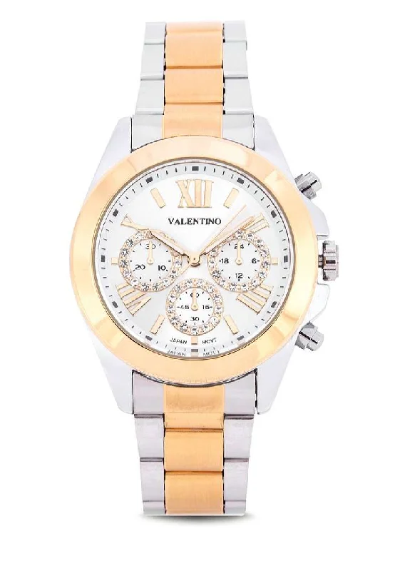 Valentino 20122221-TWO TONE - SIL DIAL Gold Watch for Women