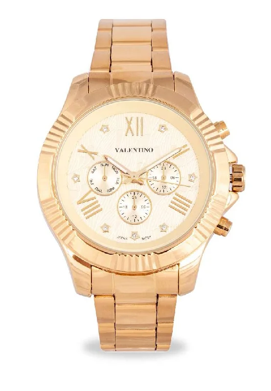 Valentino 20122301-GOLD-GOLD DL Stainless Steel Watch for Women